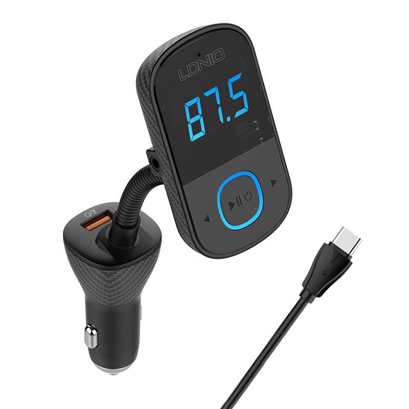 Ldnio C705Q Bluetooth FM Transmitter + USB-C kábel (C705Q TYPE C)