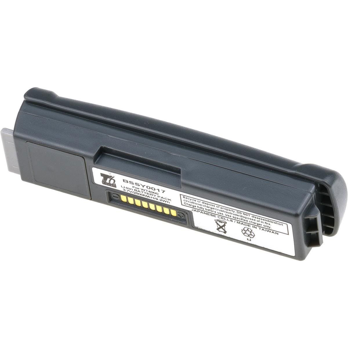 T6 Power for Zebra barcode scanner 82-90005-05, Li-Ion, 2500 mAh (9.2 Wh), 3.7 V (BSSY0017_v112057)