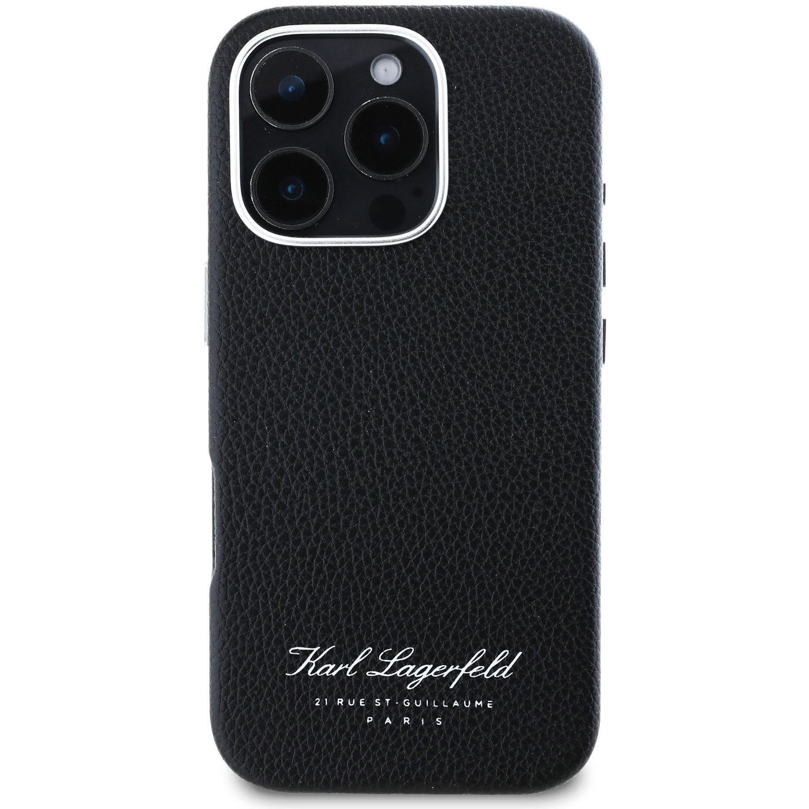 Karl Lagerfeld Grained PU Hotel RSG iPhone 16 Pro Max fekete tok (KLHCP16XPGWCMKHK)