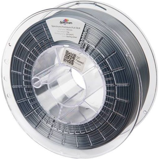 Spectrum Filaments 80444 PLA SILK 3D nyomtatószál PLA selyem Selymesen fényes 1.75 mm 1000 g Sterling ezüst, Ezüst 1 db