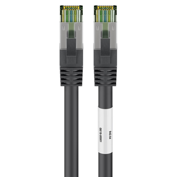 Goobay S/FTP CAT8.1 Patch kábel 0.25m - Fekete