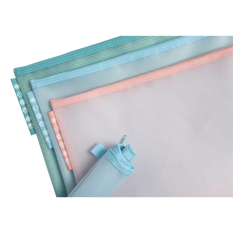 Exacompta Chromaline Pastel A4 Cipzáras Rendszerező tasak - Vegyes színek (37150E)
