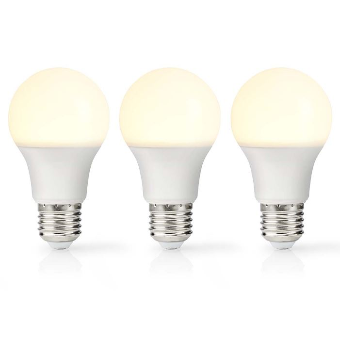 Nedis LED-es izzó meleg fehér 3 db (LBE27A603P3) (LBE27A603P3)