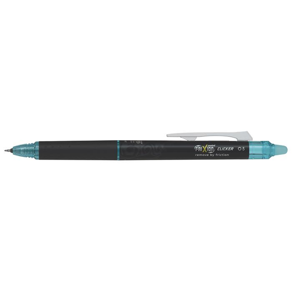 Ролерна химикалка, 0,25 mm, връх на иглата, бутон, изтриваем, PILOT "Frixion Point Clicker", светло син