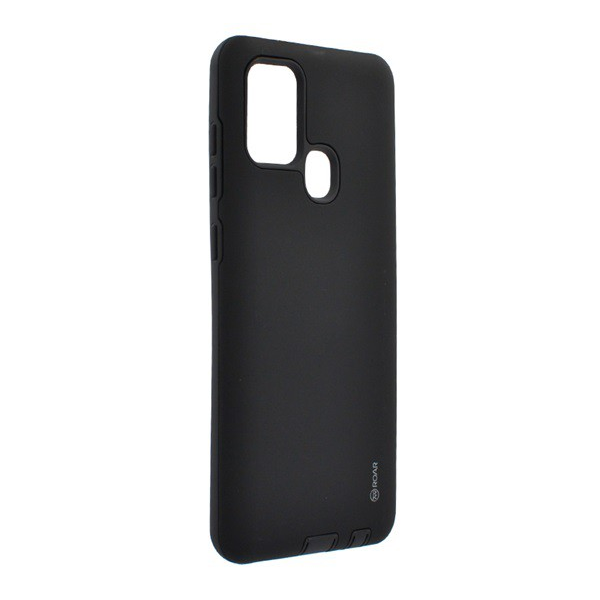 ROAR RICO ARMOR szilikon telefonvédő (közepesen ütésálló, műanyag hátlap, matt) FEKETE [Samsung Galaxy A21s (SM-A217F)] (5996457991693)