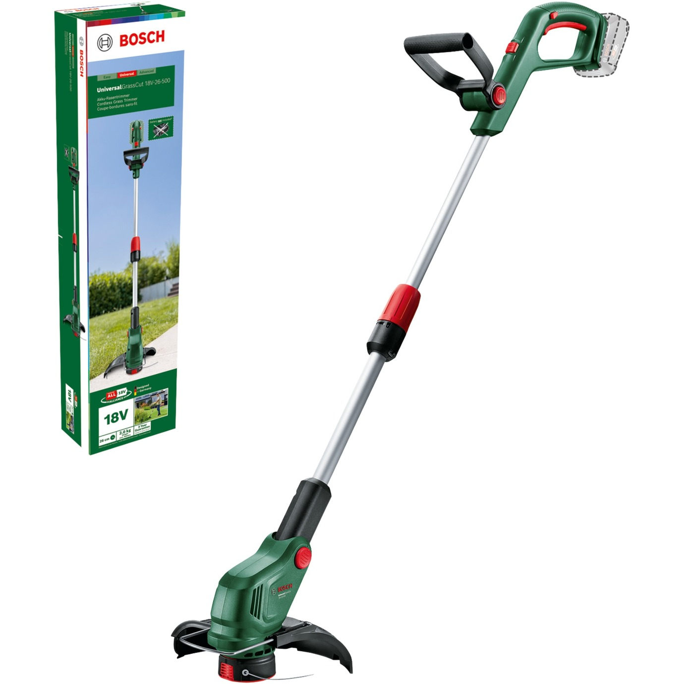 Bosch UniversalGrassCut 18V-26-500 Solo 18V Akkumulátoros szegélynyíró (Akku és töltő nélkül) (06008C1F01)
