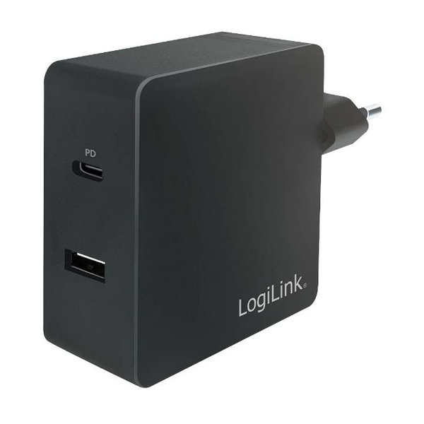 LogiLink USB-A + USB-C hálózati adapter fekete (PA0213) (PA0213)