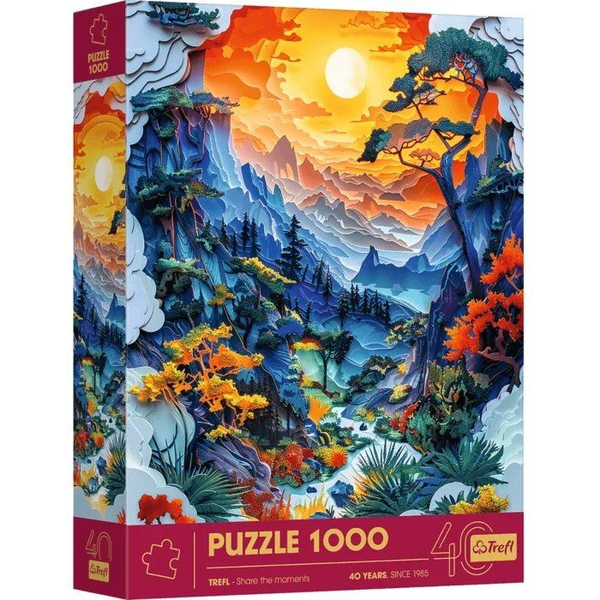 Trefl 1000 db-os Paper Art Puzzle - 40 Éves Jubileum Völgy , 40045