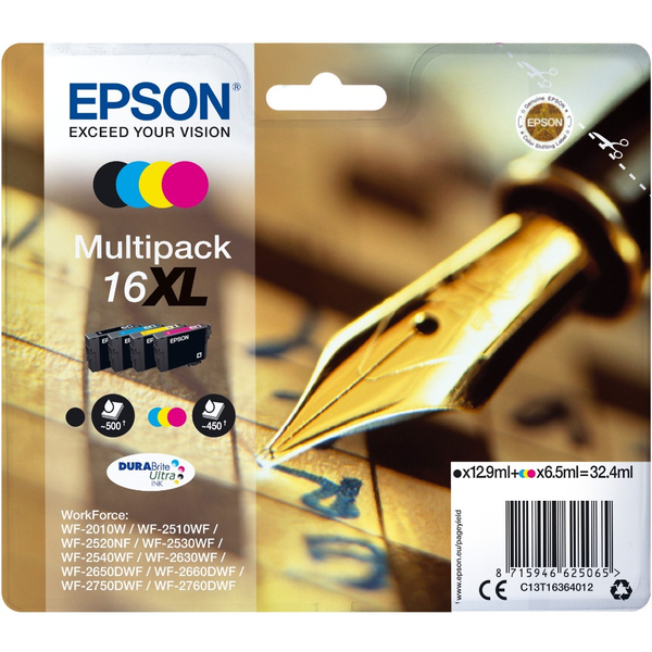 Epson Pen and crossword C13T16364012 blækpatron 1 stk Original Højt (XL) udbytte Sort, Blå, Magenta, Gul