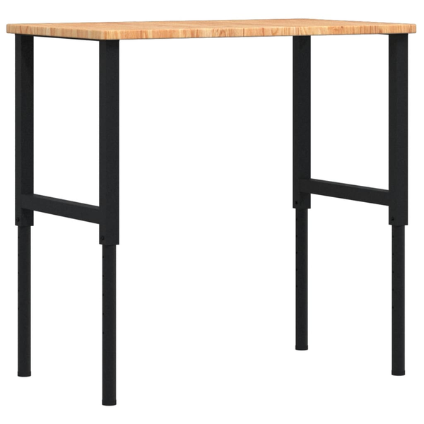 világosbarna négyszögű tölgyfa munkaasztal 100x60x(71,5-98) cm