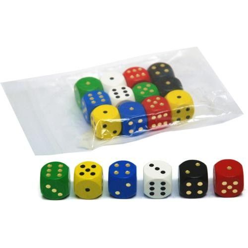 Noname 732040 Színes fa dobókocka 20 mm-es - különböző színekben 1db (HOT33392)