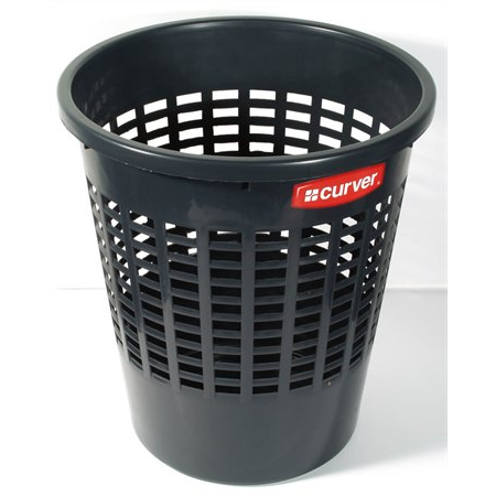 Curver 10 literes műanyag lyukacsos papírkosár - Fekete (159879)