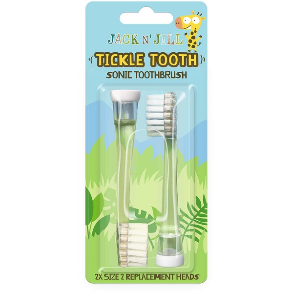 Jack N'Jill szónikus elektromos fogkefe fej Tickle Tooth, 2 db