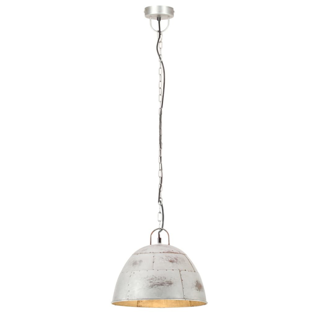 kerek ezüstszínű ipari függőlámpa 25 W 31 cm E27 (320546)