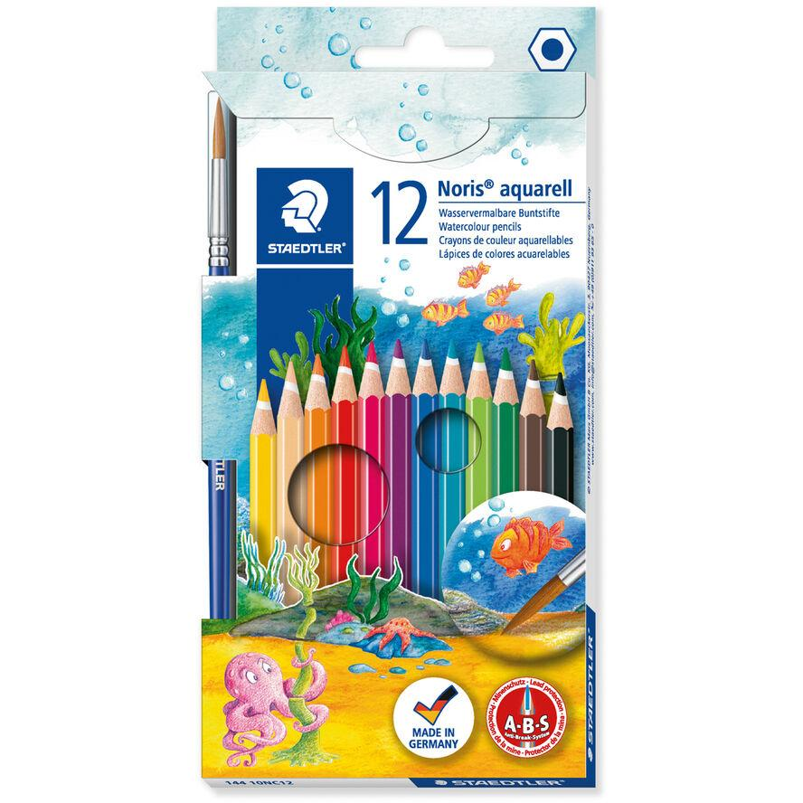 Staedtler Noris Club Hatszögletű Akvarell ceruza készlet ecsettel 12 db (144 10NC12)