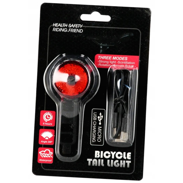 LAMPA ROWEROWA B/O USB TYL 10X16 MC B/C 60/240