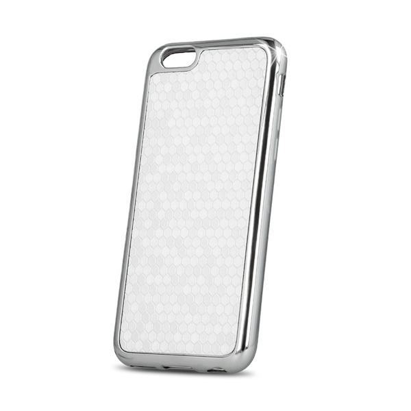 Huawei Y6 II, TPU силиконов калъф, модел пчелна пита, Beeyo Prestige, бял (50992)