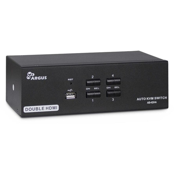Inter-Tech KVM Switch AS-42HA HDMI, 4 Port, Metall (88887244)