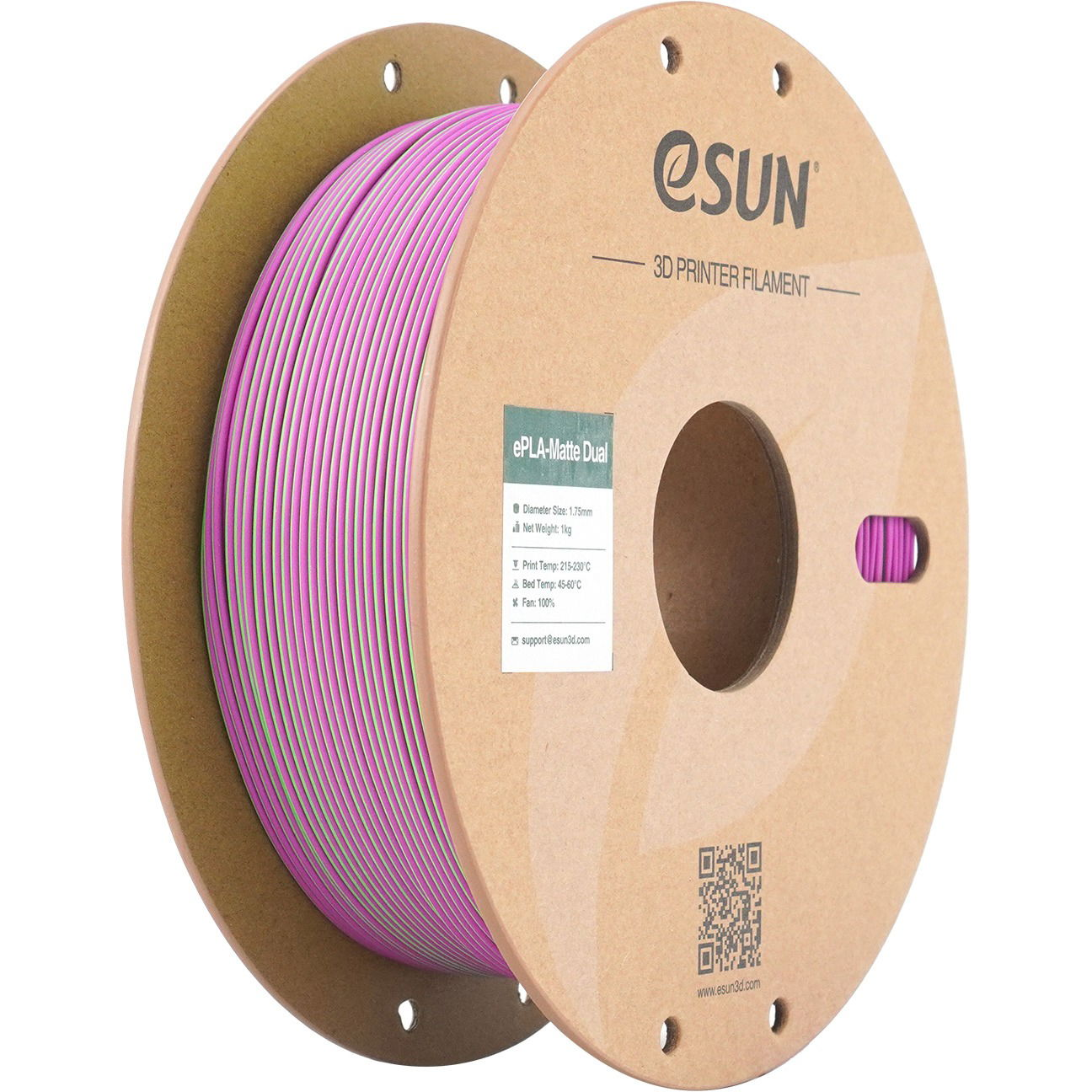 eSUN ePLA-Dual Matte Green Pink 1kg (ESU240925)