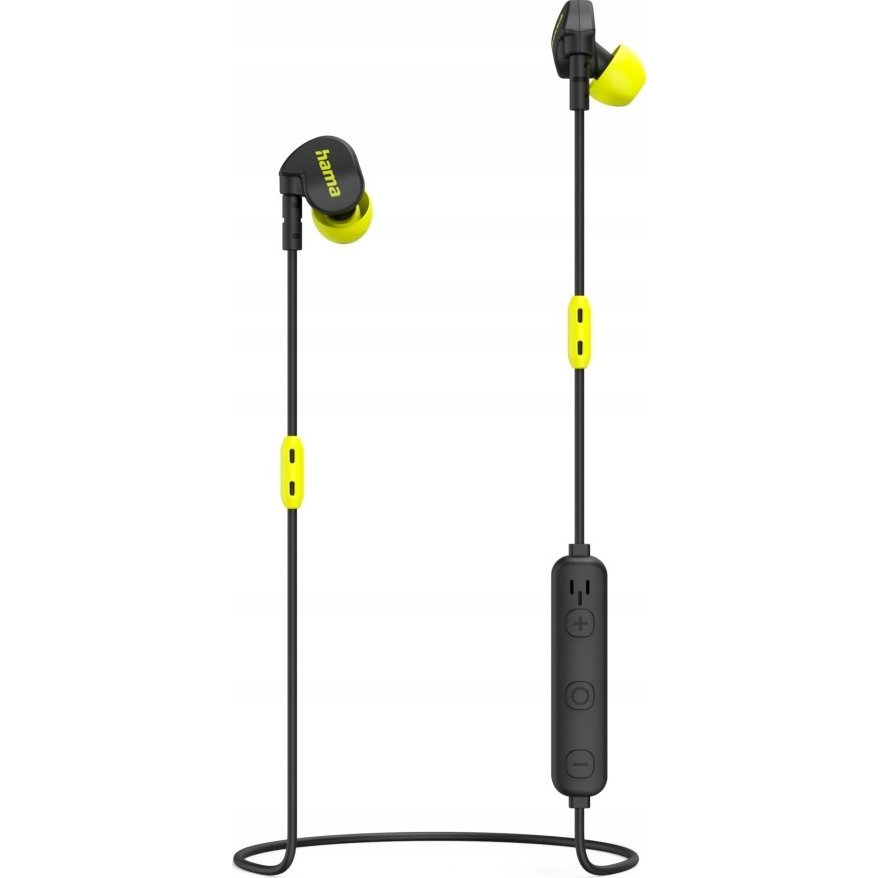 Hama Freedom Athletics II Headset Vezeték nélküli Fülre akasztható, Hallójárati Hívás/zene Bluetooth Fekete, Sárga (001841870000)