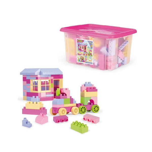 Wader Bobi építőelemek tárolódobozban 132db lányoknak (41280) (wa41280)