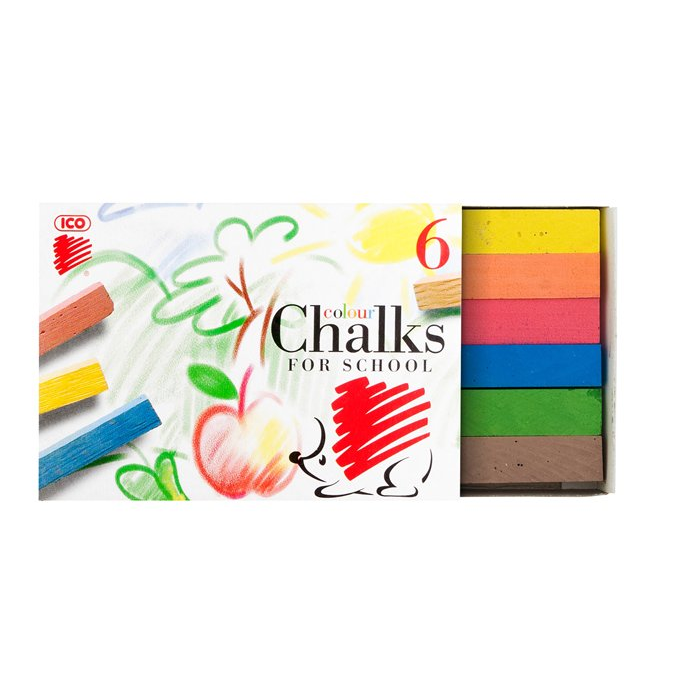 ICO Süni Táblakréta - Színes (6 db) (7220031001)