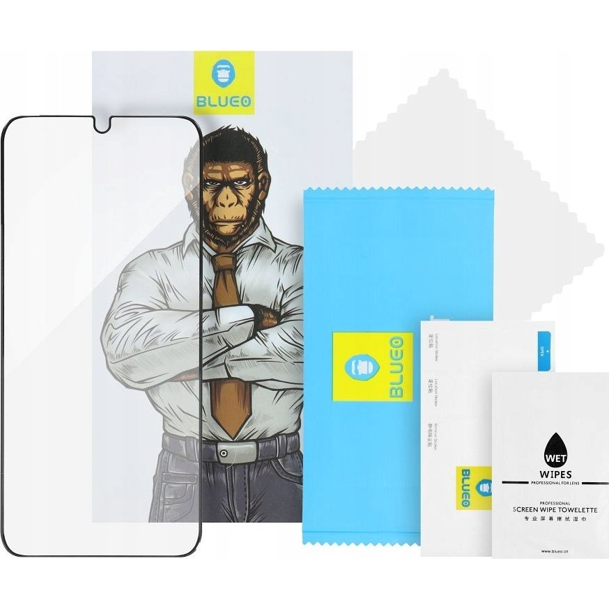 5D Mr. Monkey Glass Üvegfólia - Apple Watch 7/8/9 41mm Fekete Szegéllyel ( )