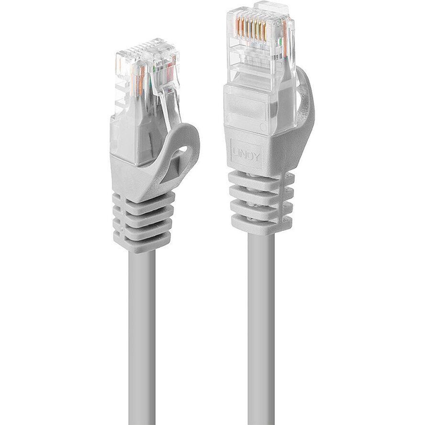 Lindy Rj45/Rj45 Cat6 0.5m netværkskabel Grå 0,5 m U/UTP (UTP)