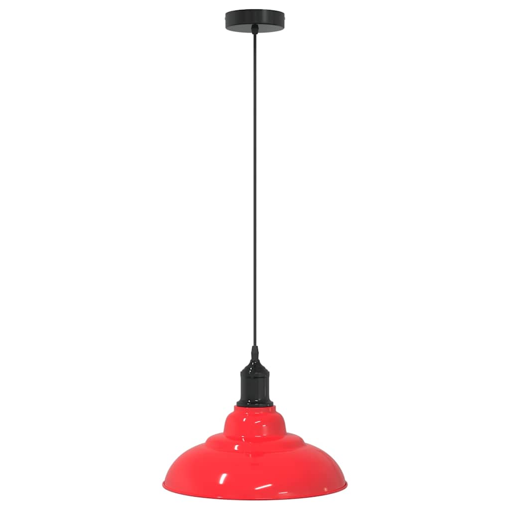 függesztéklámpa magassága állítható E27 fényes piros Ø31cm fém (4103441)