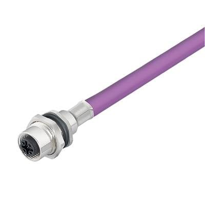 Weidmüller 1279480050 Érzékelő-/működtető beépíthető összekötő M12 Alj, beépíthető Pólusszám: 2 1 db (1279480050)