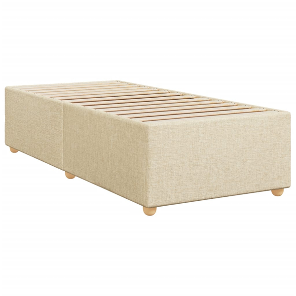 Cadru de pat, crem, 90x190 cm, material textil