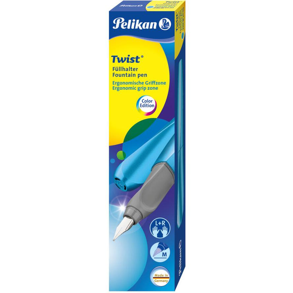 Pelikan Füllhalter Twist     P457 M  Frosted blue +1GTP Faltschachtel (811255)