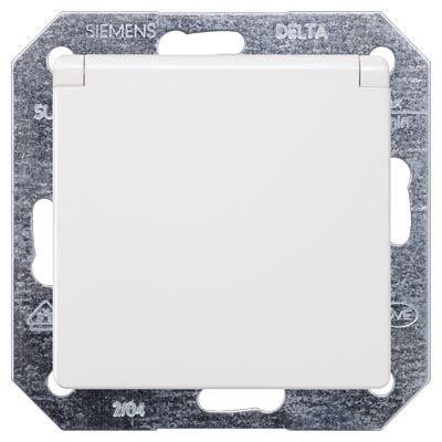 Siemens 5UB1917 DELTA I-SYSTEM csapófedeles 2P+F dugalj titánfehér (5UB1917)