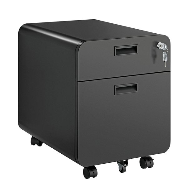 LogiLink EO0080 cassettiera ufficio Nero Acciaio, Plastica