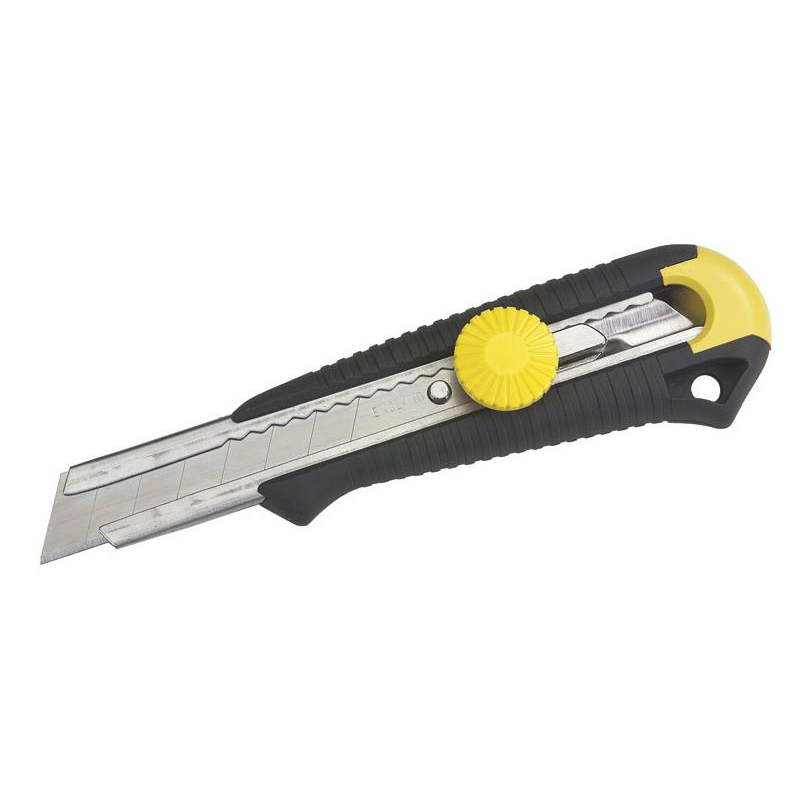 Stanley 0-10-418 DynaGrip Műanyagházas Fémmegvezetéses Tördelhető Pengés Kés - 18 mm (0-10-418)