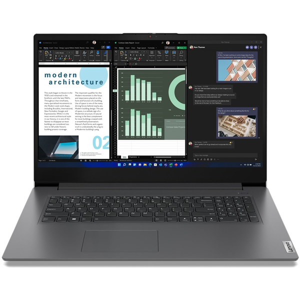 Lenovo V17 G4 IRU Intel® Core™ i5 i5-13420H Ноутбук 43,9 см (17.3") Full HD 16 GB DDR4-SDRAM 512 GB SSD Wi-Fi 6 (802.11ax) Windows 11 Home Сив