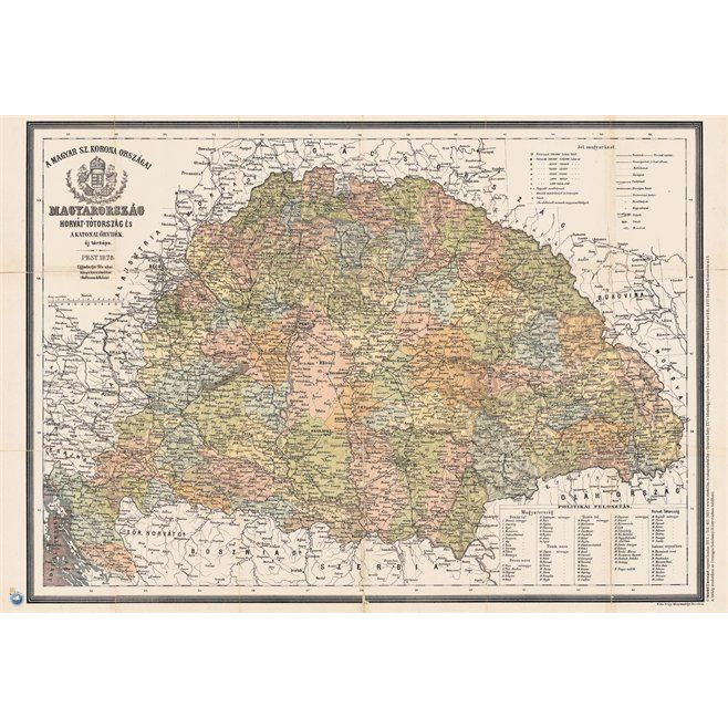 Stiefel 341223K kétoldalas könyökalátét "Antik Magyarország 1876/Magyarország járásai" (VTK20) (341223K)