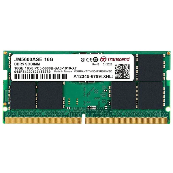 Transcend JetRAM 16GB DDR5 5600MHz SO-DIMM CL46 Notebook memória