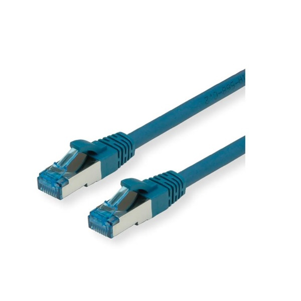 VALUE Patchkabel Kat.6A Class EA S/FTP PiMF LSOH blau 0,5m