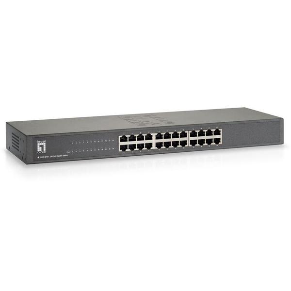 LevelOne GSW-2457 μεταγωγέας δικτύου Μη διαχειρίσιμος Gigabit Ethernet (10/100/1000) Μαύρος (Μαύρο)