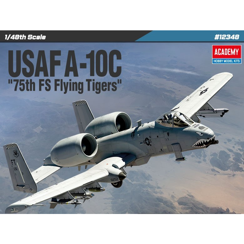 Academy USAF A-10C 75TH FS Flying vadászrepülőgép műanyag modell (1:48) (12348)