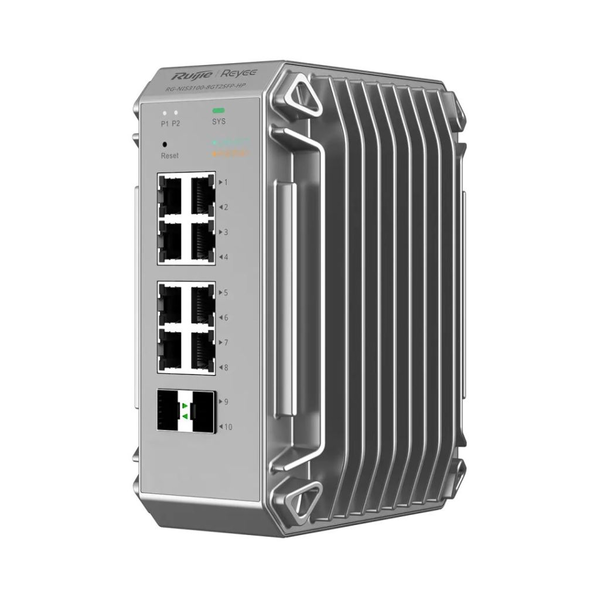 Switch Industrial Ruijie Reyee Poe Cloud Capa 2 8 Puertos Gigabit Poe+ 2 Gigabit Sfp - Rg-nis3100-8gt2sfp-hp