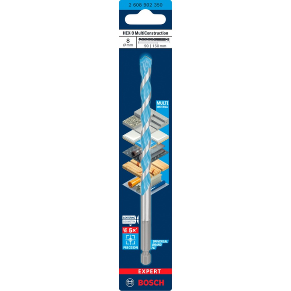 Bosch Expert HEX-9 MultiConstruction Fúrószár - 8x90mm