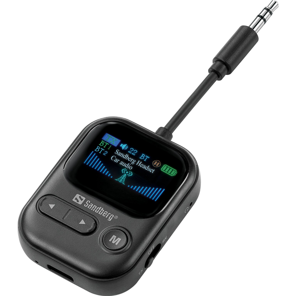 Sandberg 450-14 trasmettitore audio senza fili 3,5 mm 10 m Nero Display incorporato