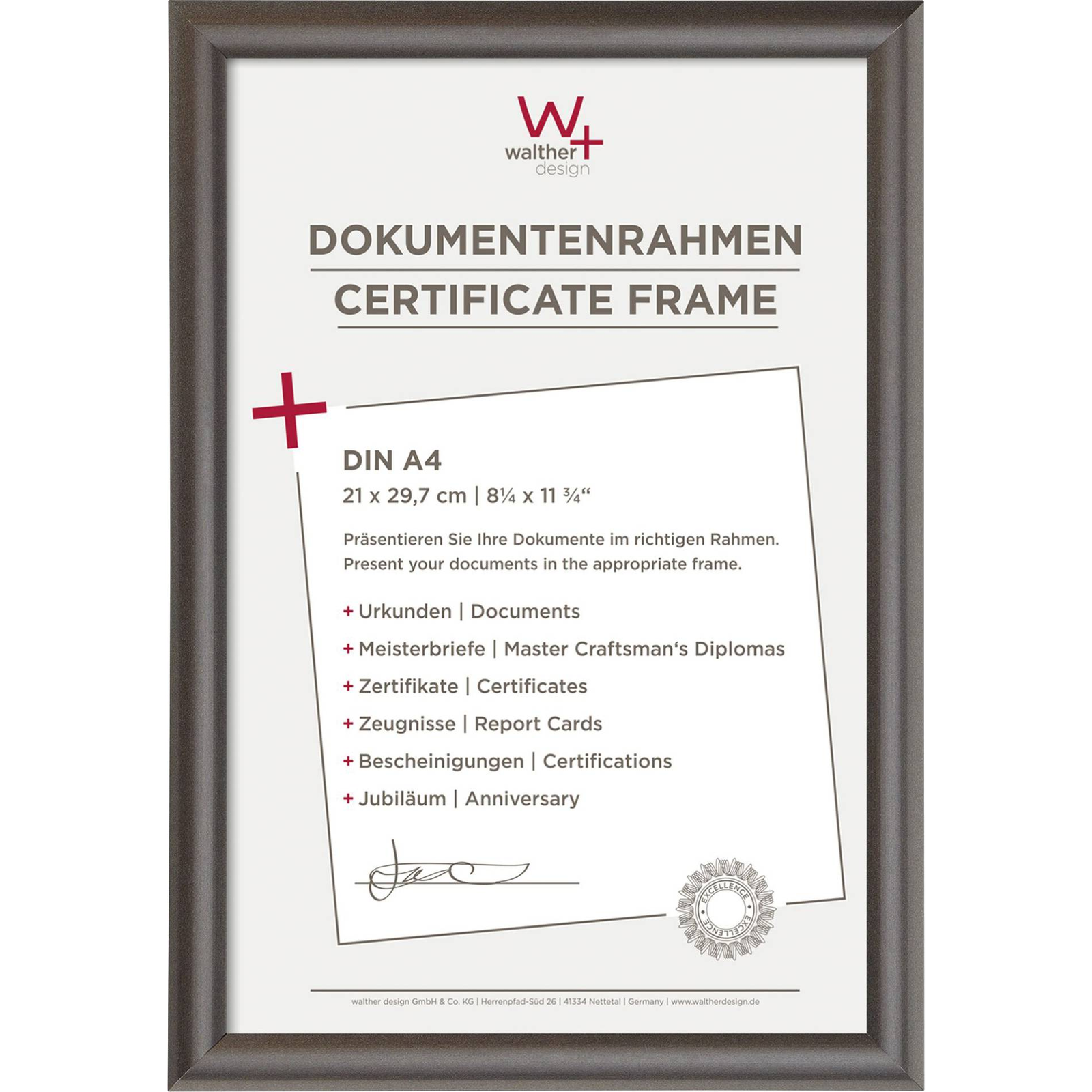 Walther KP130D Trendstyle 32,8x23,8 Képkeret - Fekete (KP130D)