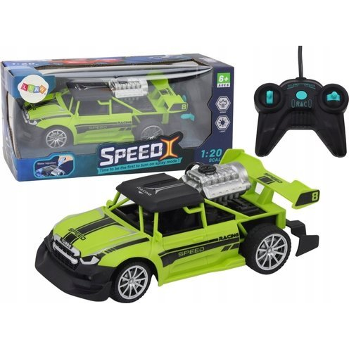 RC Távirányítós Autó 1_20 Füst Effekt Fények Zöld