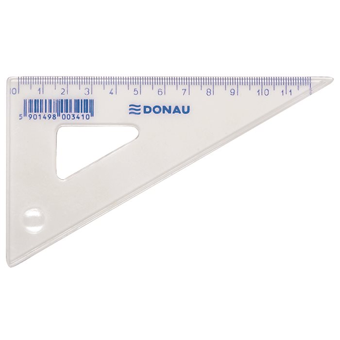 Donau Háromszög vonalzó műanyag - 12 cm (7062001PL-00)
