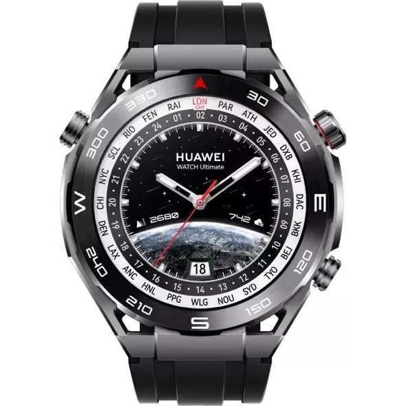 Huawei WATCH Ultimate 3,81 cm (1.5") LTPO 48 mm Hibrid 466 x 466 pixelek Fekete GPS (műhold) (55020AGF)