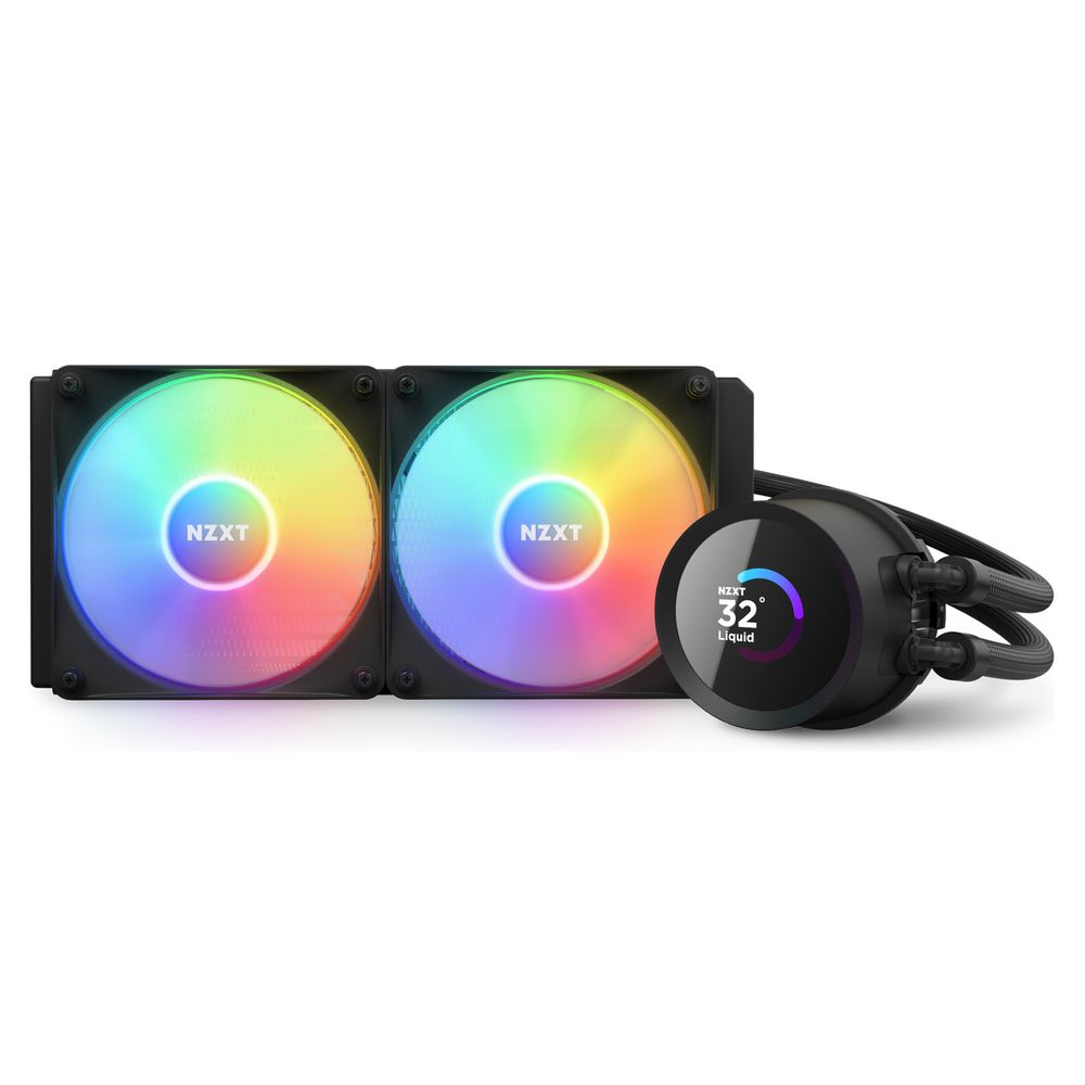 NZXT Kraken 240 RGB Folyadékhűtő LCD Kijelzővel Fekete (RL-KR240-B1)