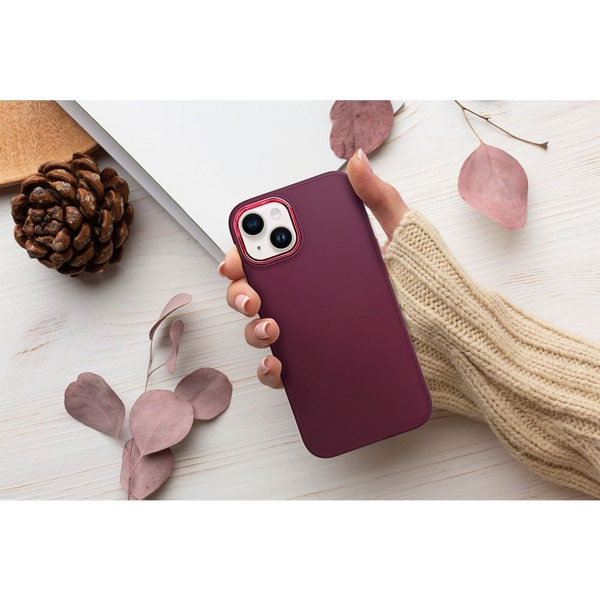 Frame Xiaomi Redmi 12 4G / 12 5G közepesen ütésálló tok kameravédő kerettel, lila